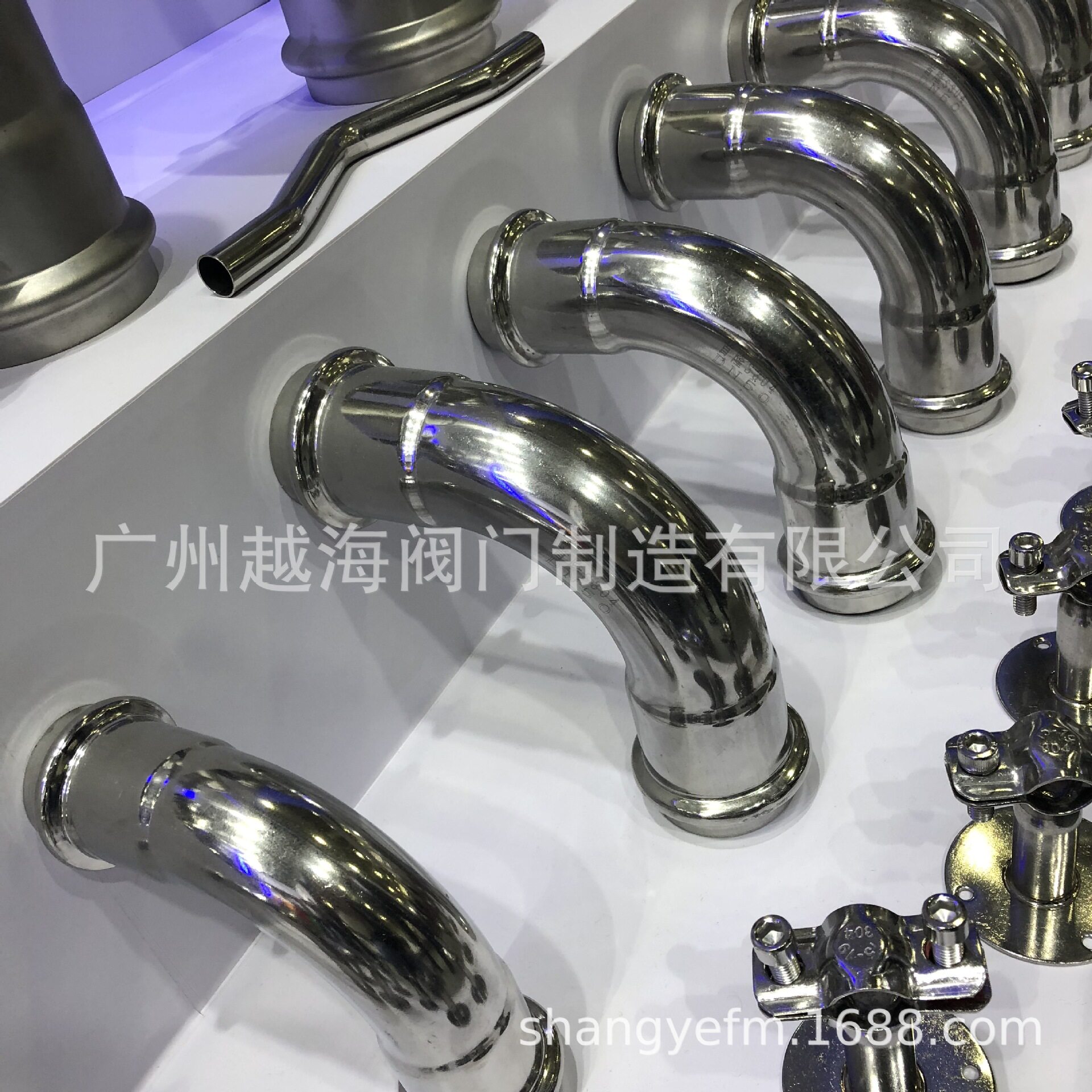 供应卡压式不锈钢管件|45°等径弯头_90°弯头DN20不锈钢管件