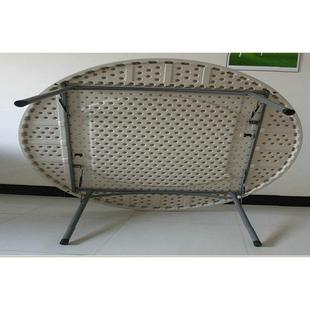 一米五整张桌面圆桌5ft五英尺出口钢塑折叠圆桌152 74cm大圆桌