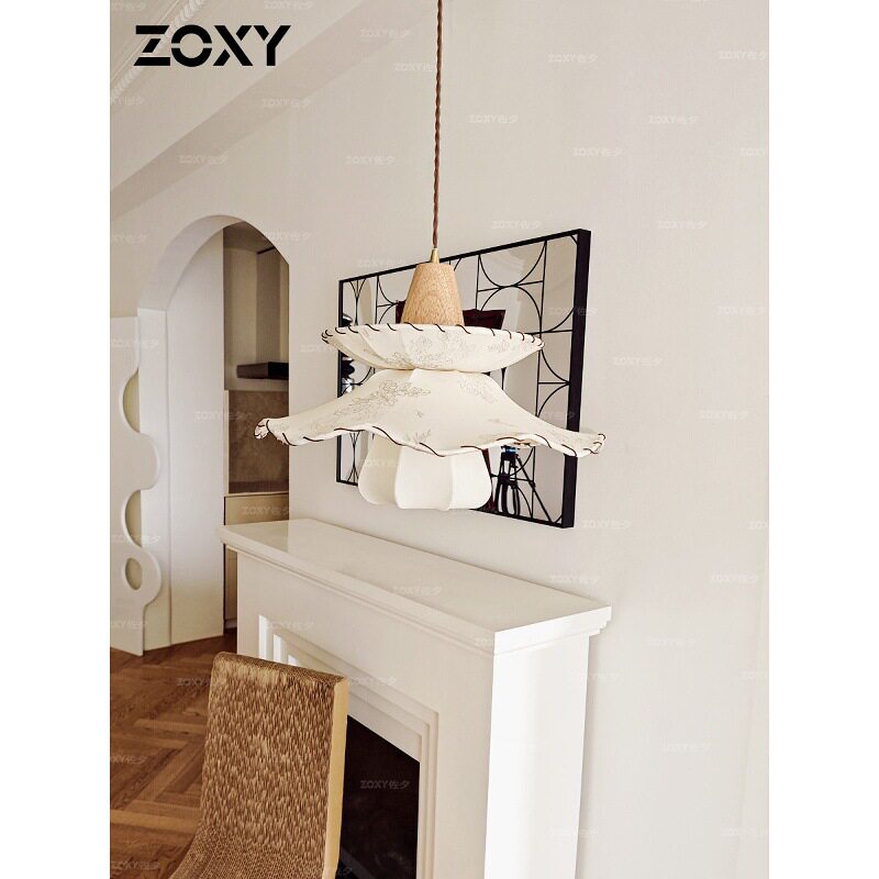 Zoxy法国奶油风格吊灯斯堪的纳维亚餐厅客厅卧室中世纪瓦比萨比风