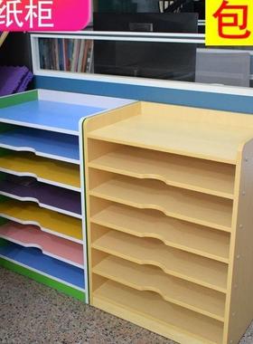 美术生收纳架画室置物架用品柜子美术室纸架颜料4K开卡纸画纸柜