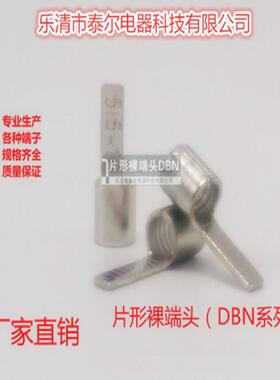 供应片形裸端头DBN2-10片型裸端子片型压线端子压线线耳冷压端子