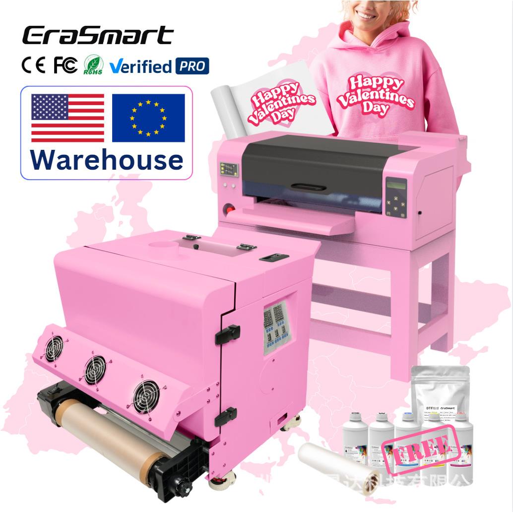 A3白墨烫画打印机帽子短袖T恤图案印花白墨抖粉烘干DTF数码印花机