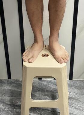 家用熟胶方塑料凳子加厚多OCI功能客厅餐桌椅现代板凳叠成放人防