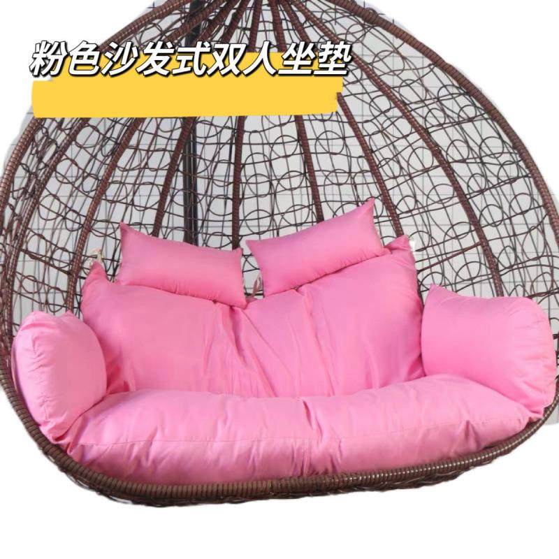 靠66416592垫吊发蓝鸟巢坐垫单椅人双人床摇篮藤吊换洗布套沙吊椅