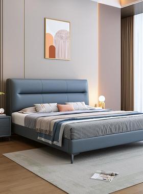 代约布艺床1KIL.5意式轻奢风1.8米米主卧大床简猫抓布现软包家用