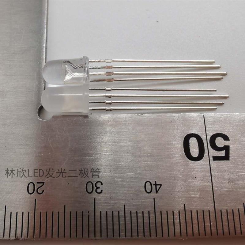 ed草帽l灯5m帽mRGB全彩灯珠F55.0MMR红光绿蓝三色草f8f10发二极管