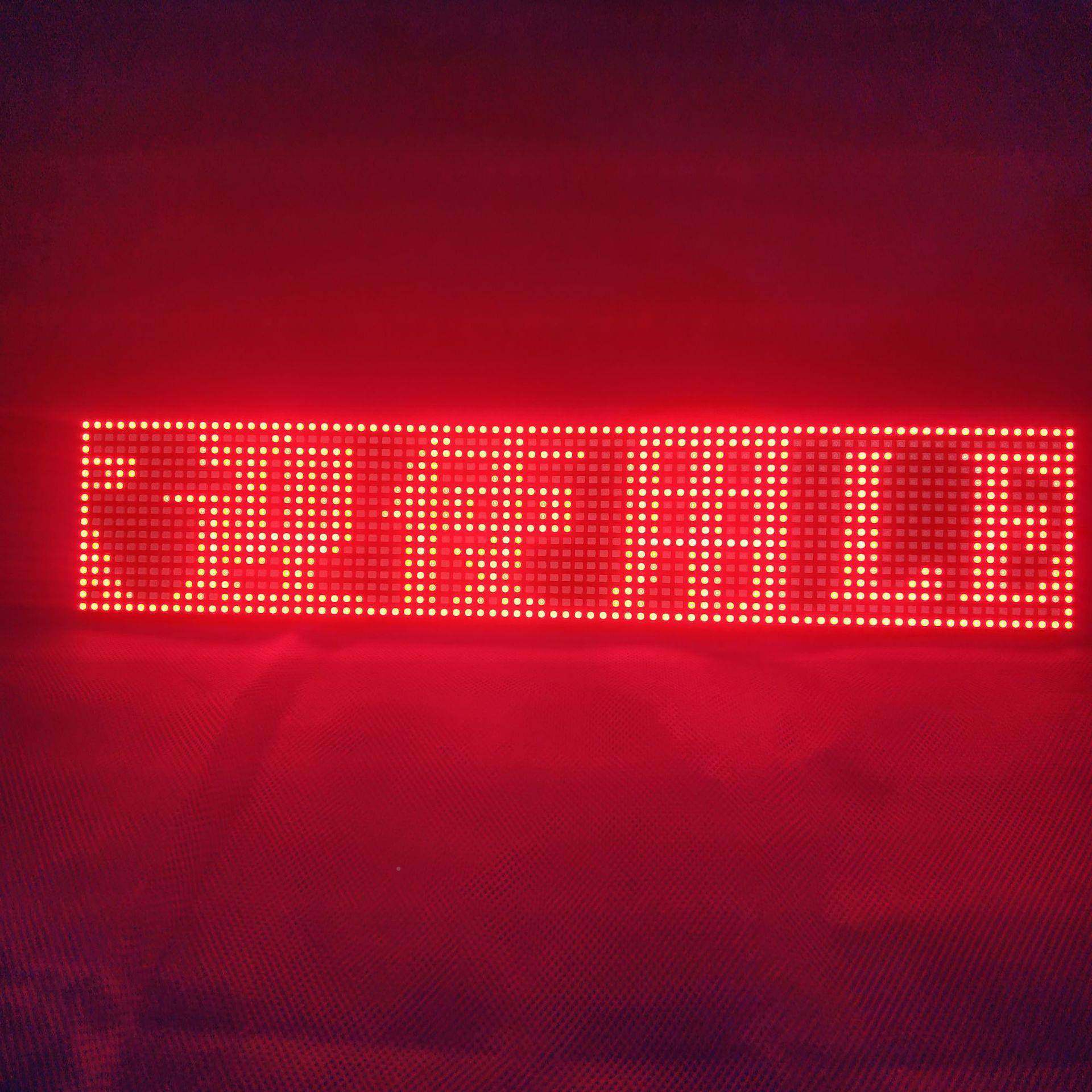 P4.75室单红字5*1字dle走屏380*76mm规格SQH单红3528灯le内d单元