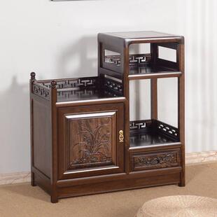 茶水边台老榆木中式木餐柜餐厅QIB水柜客厅茶水柜酒沙发边柜实实