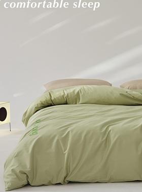 斜纹22印棉花全简约/纯被.罩单件1.815m2.0单品33日式纯色/.棉被