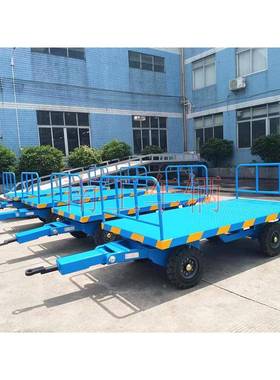 3吨牵无动力HPM叉车引平板拖具车可拆护栏工拖车