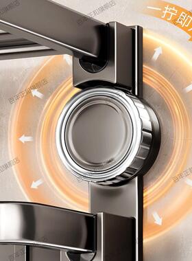 吸盘巾毛所架卫生间免孔挂杆浴室置物架打一体淋浴房厕KVT收纳浴