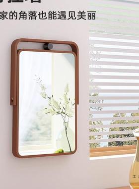 复古台实木化镜妆镜大台式桌TQV面家用梳妆梳妆女生卧室便携折叠