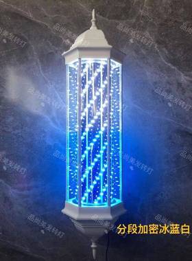 理发宫店灯超亮节能LED户外防美水发店挂转墙式六角复古91706灯小