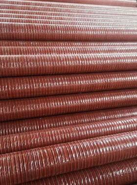 高温风管红色矽胶3化热00度50硫风管高温软耐高ZXV温钢丝管通风管