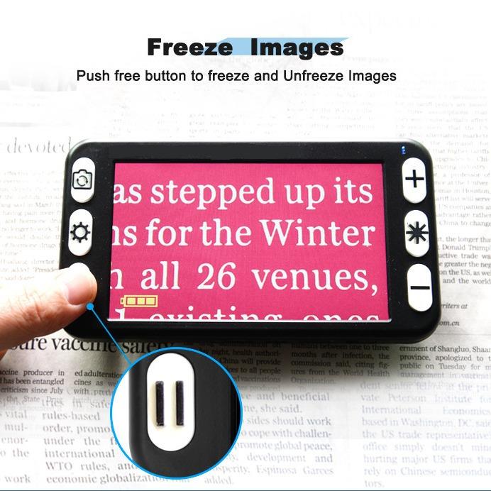 新款5寸便携式电子助视器辅助看黑板老花镜读报器接电视输出