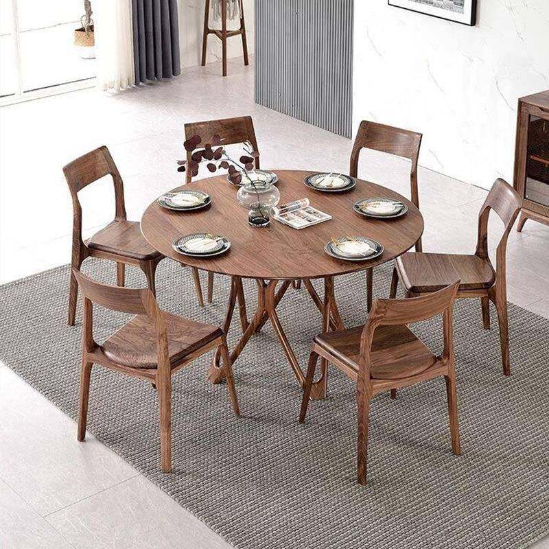 新中式北美黑胡桃木圆餐桌宋式美学禅意民宿别墅样板房实木家具,鲜花速递/花卉仿真/绿植园艺,割草机/草坪机,淘宝优惠券,粉丝福利购,淘宝优惠卷