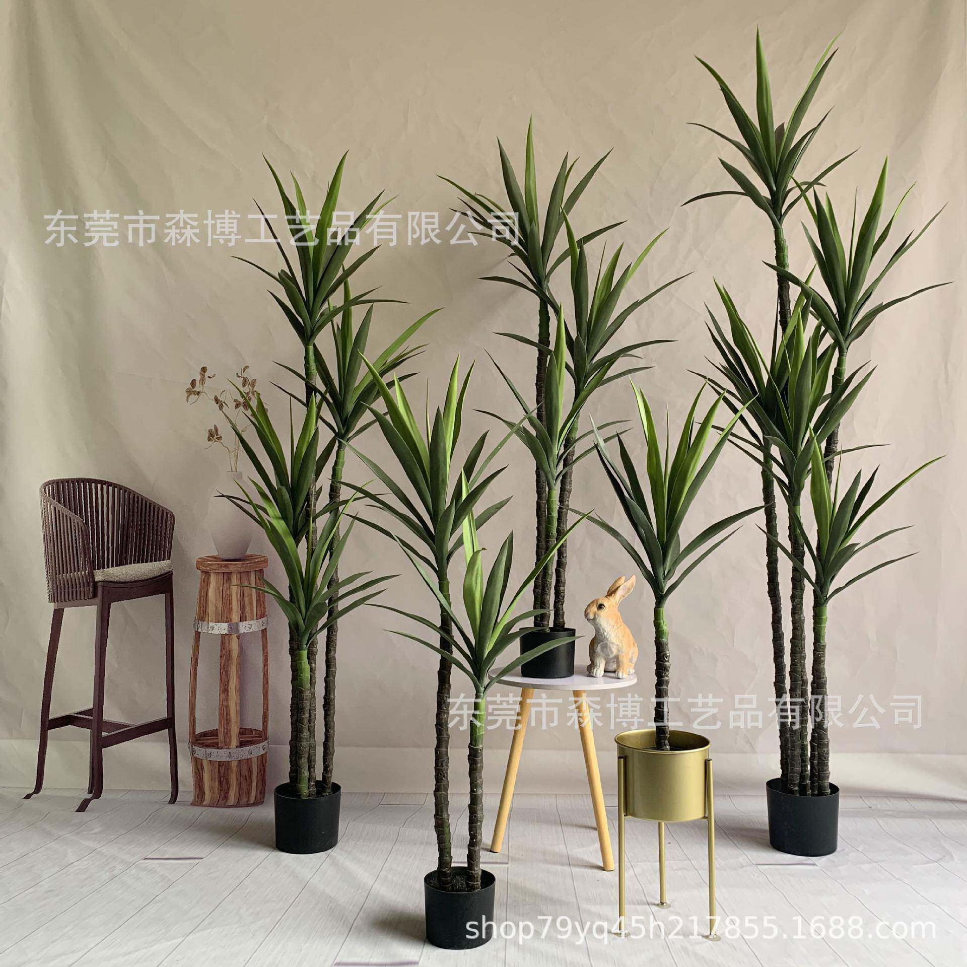 仿真多杆剑兰剑麻绿植盆栽人造龙舌兰虎皮兰园林景观造景假植物