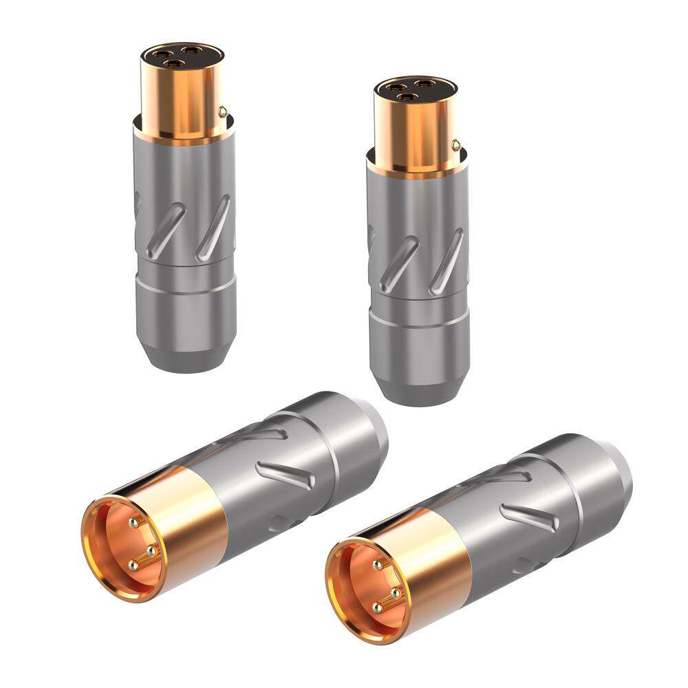 Monosaudio纯铜镀金三芯XLR平衡卡侬头功放话筒麦克风音频线插头