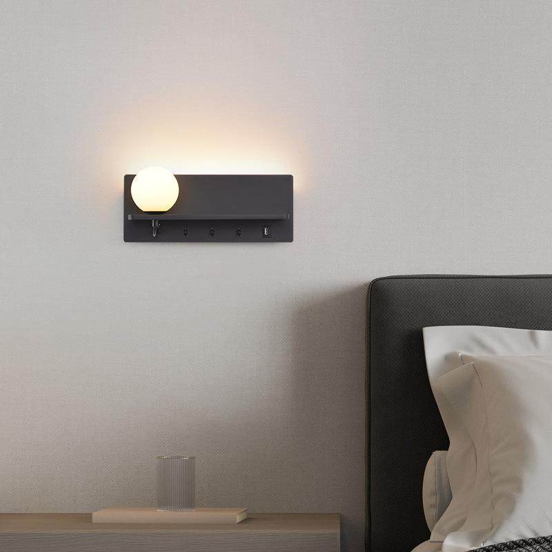 志森新款现代简约无线充电阅读床头灯多功能USB卧室酒店LED壁灯,智能设备,其他智能设备,淘宝优惠券,粉丝福利购,淘宝优惠卷