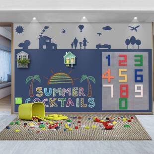 积木墙黑板墙二合一自粘式双层磁性磁力儿童家用可拼玩擦写字学生