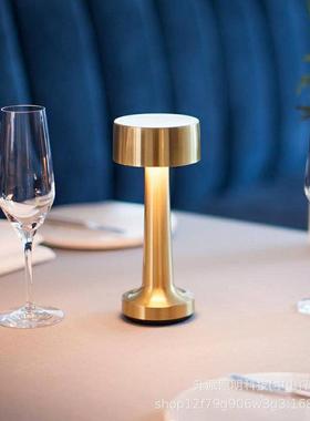 ebay铝合金led台灯床头餐桌吧台充电桌灯ktv氛围小台灯