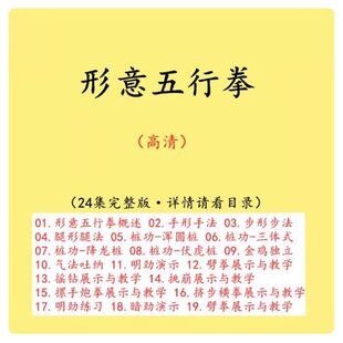 形意五行拳武功招式中华武术站桩养生法功法健身呼吸吐纳视频教程