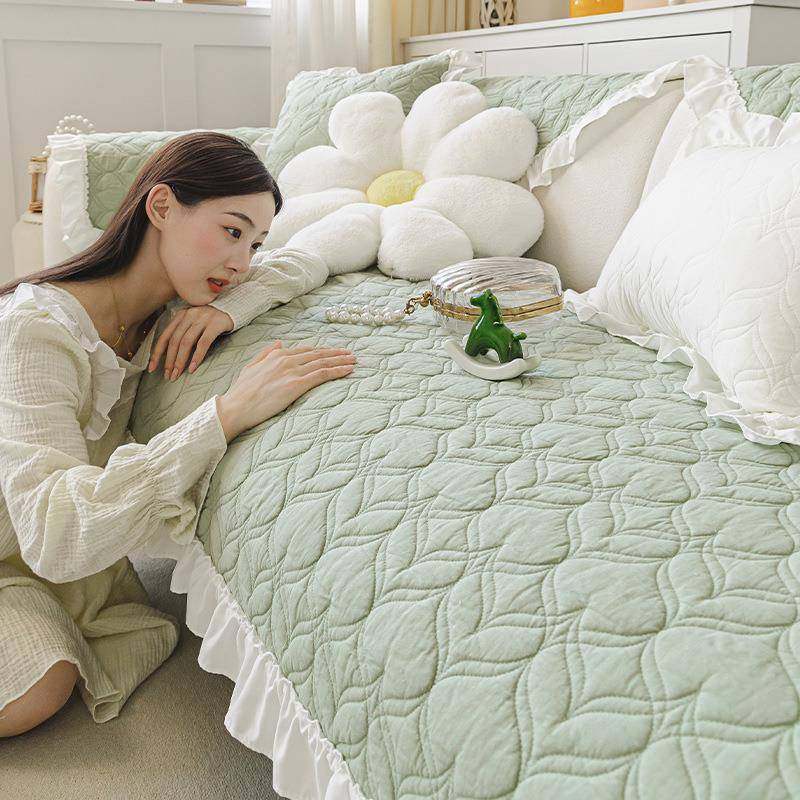 韩式纯棉沙发垫四季通用防滑坐垫纯色轻奢沙发垫子布艺沙发套罩,纺织面料/辅料/配套,纺织机械配件,淘宝优惠券,粉丝福利购,淘宝优惠卷