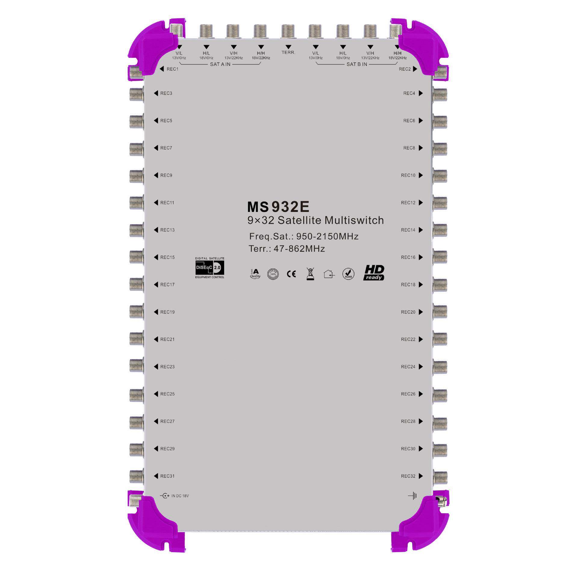 九进三十二出终端型多路切换开关MS932E9进32出