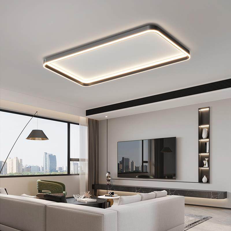 2023年新款现代简约led大厅主灯全光谱长方形智能客厅吸顶灯