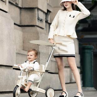 playkids普洛可S02-3儿童三轮车1-6岁宝宝四合一可推可骑遛娃神器