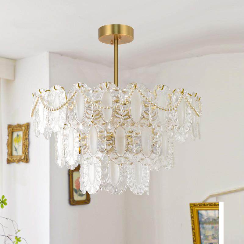 法式复古珍珠玻璃主卧室吊灯美式轻奢小客厅客房餐厅新款灯具,纺织面料/辅料/配套,纺织机械配件,淘宝优惠券,粉丝福利购,淘宝优惠卷