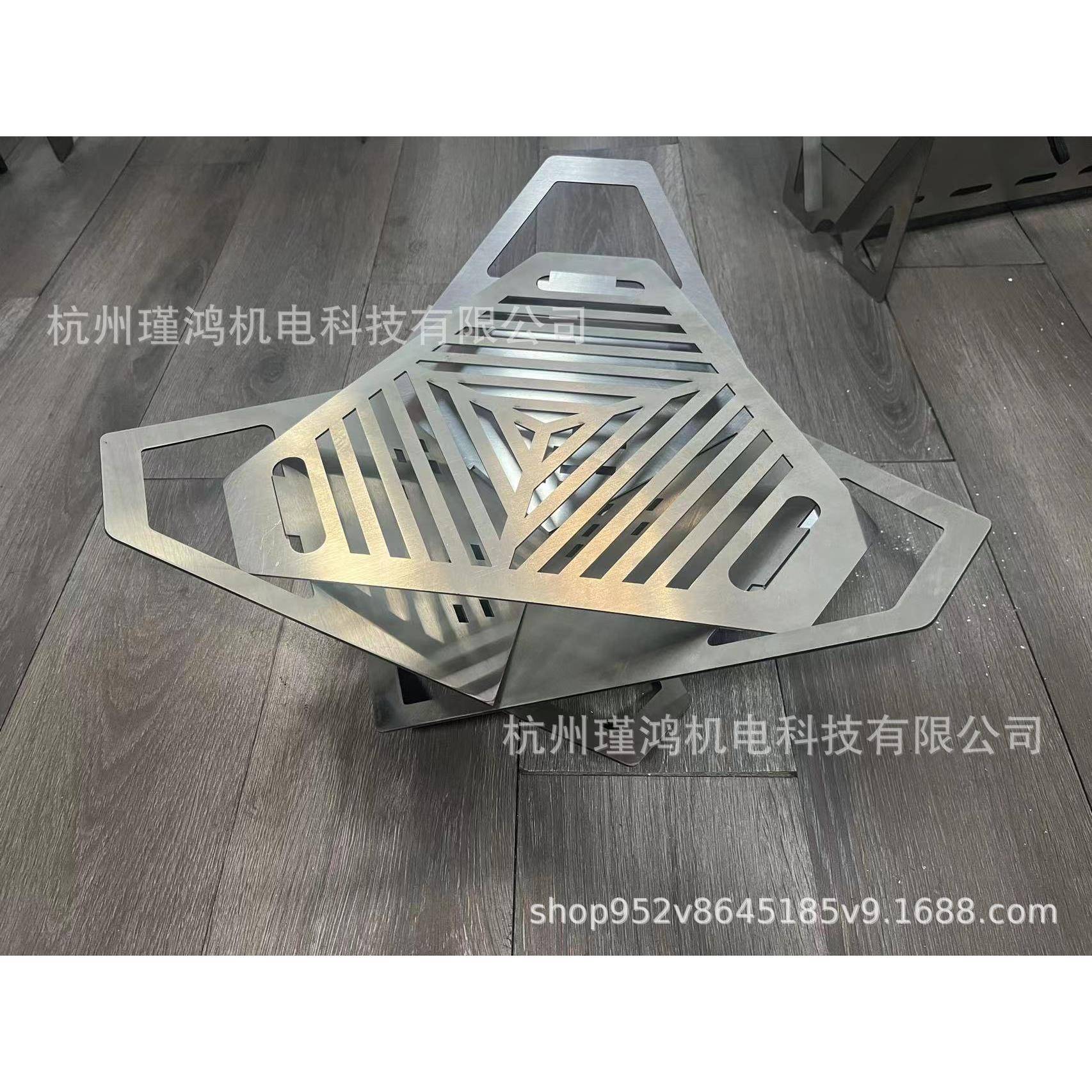 户外莲花烧烤炉便携式可拆卸防风迷你不锈钢烤炉卡片式烧烤架野营