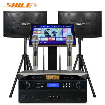 狮乐（SHILE）OK555C+KTV04+SH11+K8专业家用K歌音箱设备套装