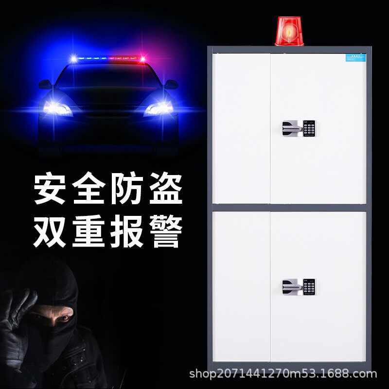 保密柜钢制加厚密码文件柜指纹密码锁档案柜资料柜储物柜现代简约