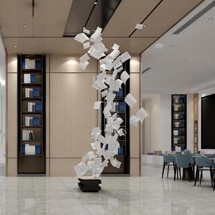 艺术装置装饰吊饰吊件亚克力图书馆书店工程售楼部沙盘吊灯