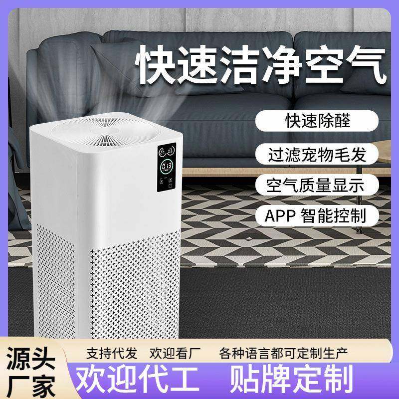 家用负离子空气净化器工厂电商家用除甲醛小型室内吸排烟猫毛