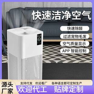 家用负离子空气净化器工厂电商家用除甲醛小型室内吸排烟猫毛