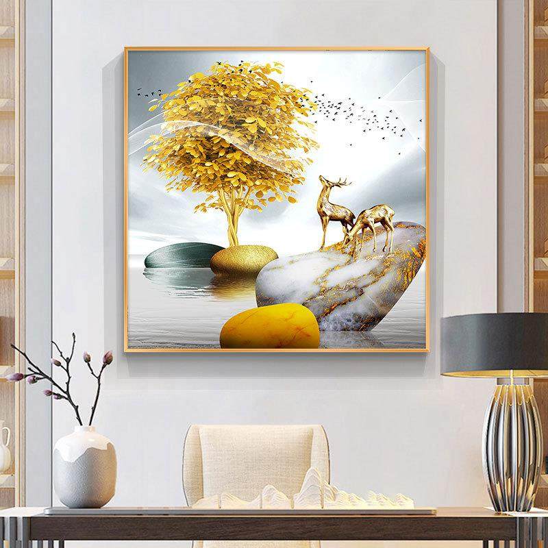 餐厅挂画高级感新中式山水画现代轻奢玄关走廊壁画卧室饭厅装饰画,纺织面料/辅料/配套,纺织机械配件,淘宝优惠券,粉丝福利购,淘宝优惠卷