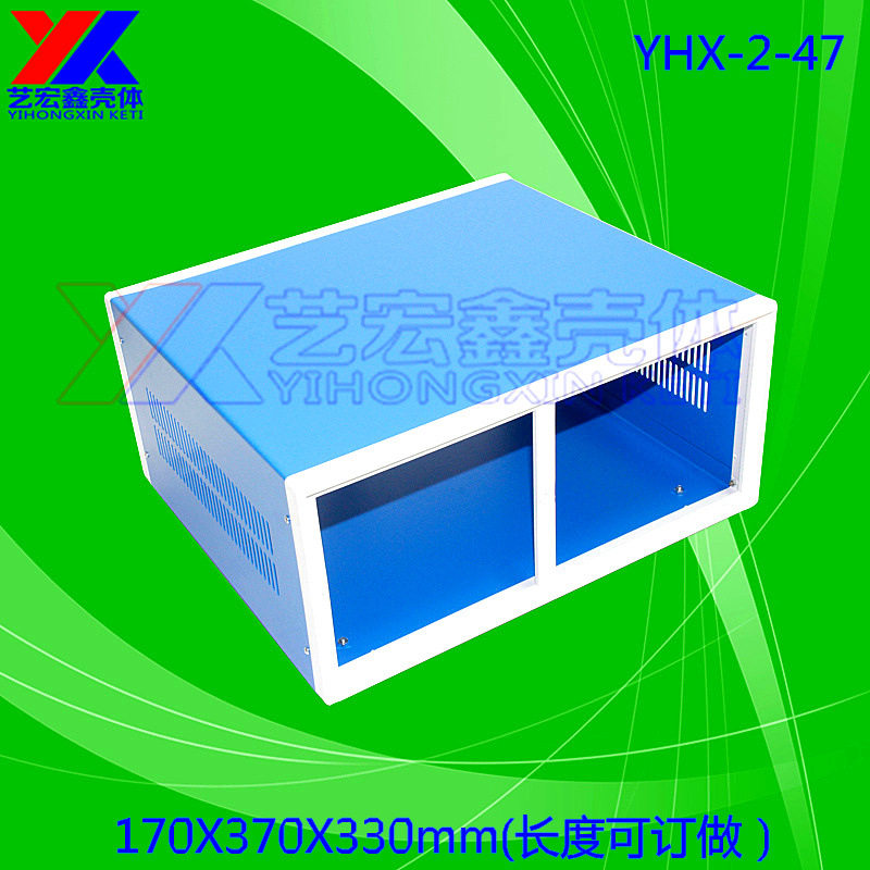 塑面框铁机箱坂金机箱蓝色机箱安防机仪器仪表机箱2-47