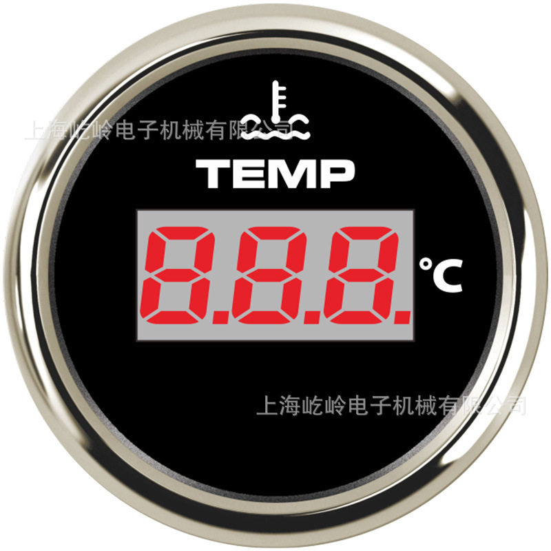 52mm螺纹安装数显数字水温表温度表改装车用船用40-120℃