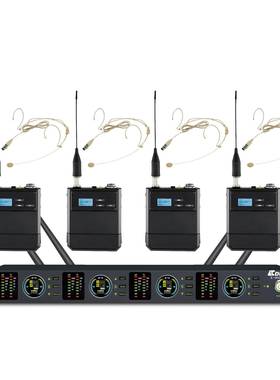CDBO卡迪宝K-904A专业U段一拖四头戴式无线咪话筒演出会议麦克风