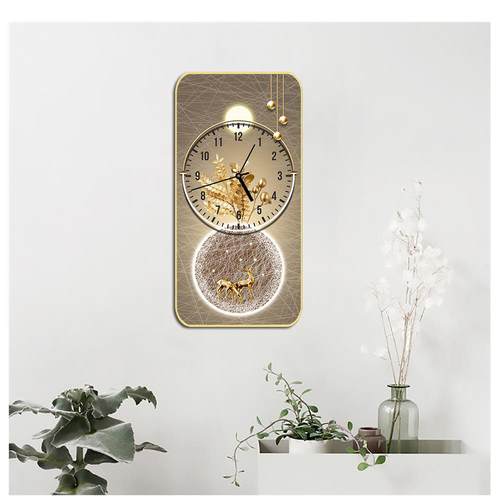 客厅玄关创意壁画钟表静音石英钟装饰壁挂钟表电表箱装饰石英钟