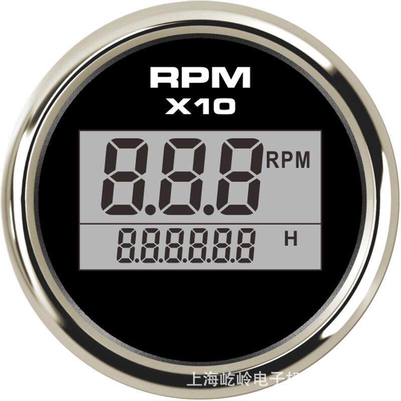 52mm改装转速表车用船用装发动机9900RPM带计时带夜灯