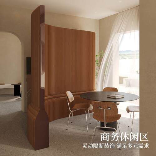 分隔板墙风琴纸墙公室玄关轻浅屏风挡板隔直播间背景可伸缩隔断