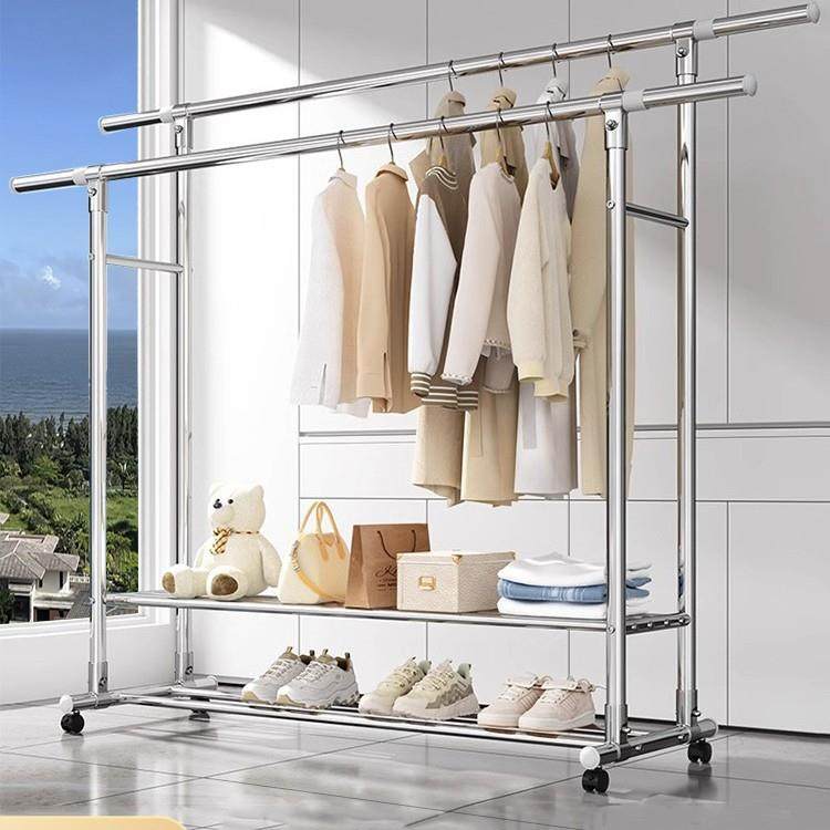 304不锈钢晾衣架落地伸缩家用室内外晾衣服置物阳台单双杆挂衣架,收纳整理,烫衣板及配件,淘宝优惠券,粉丝福利购,淘宝优惠卷