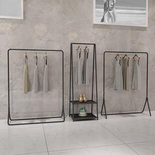 衣服架子铁艺服装店专用展示架落地式简约挂衣架女装店货架陈列架