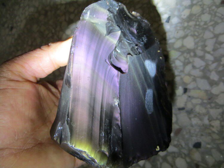 天然彩虹眼黑曜石原石毛料雕刻料风水摆件