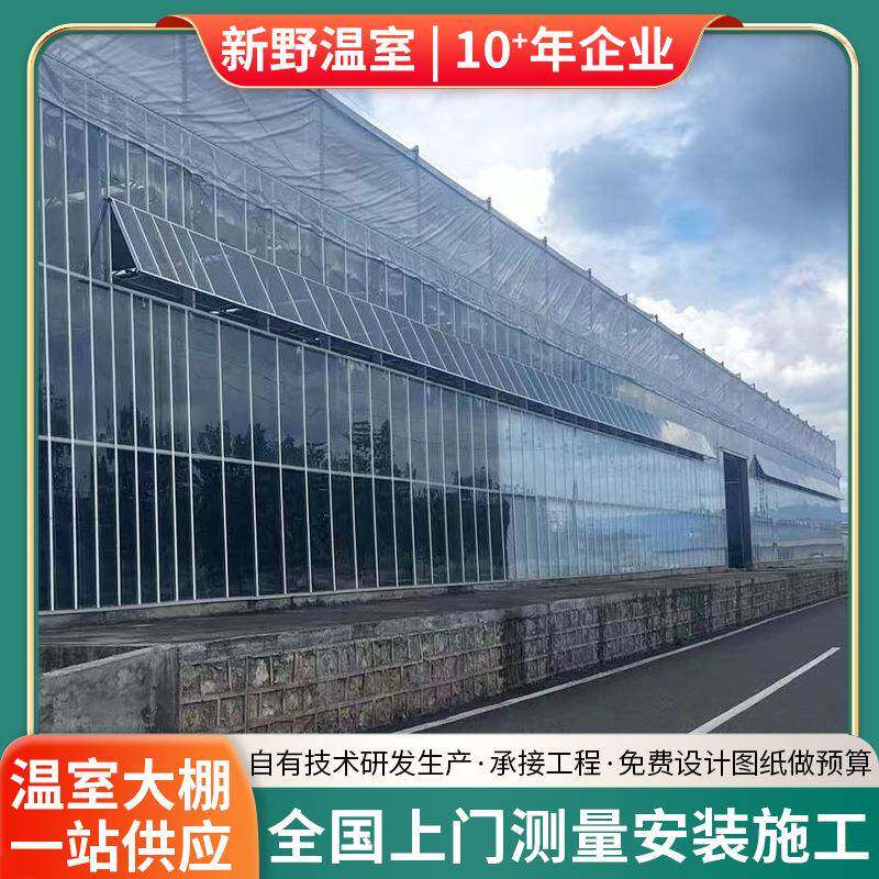 智能玻璃温室蔬菜大棚美观实用结构紧凑新野温室工程承建花卉