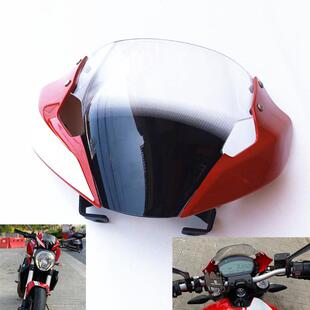 适用杜卡迪821前风挡怪兽前挡风玻璃14-22导流罩杜卡迪821头罩