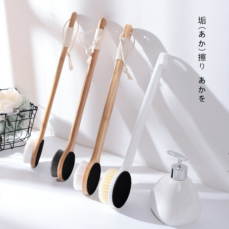 软毛洗澡刷长柄沐浴刷子搓澡神器搓后背儿童宝宝猫爪可拆卸可洗脸
